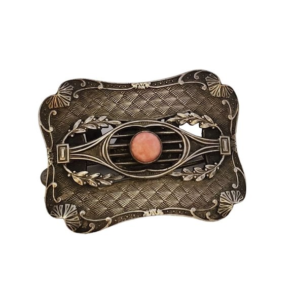 Antique Unique Victorian Sash Buckle Safety Pin (A3662)